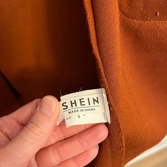Shein Women's Rust open Coat size small - Picture 4 of 7